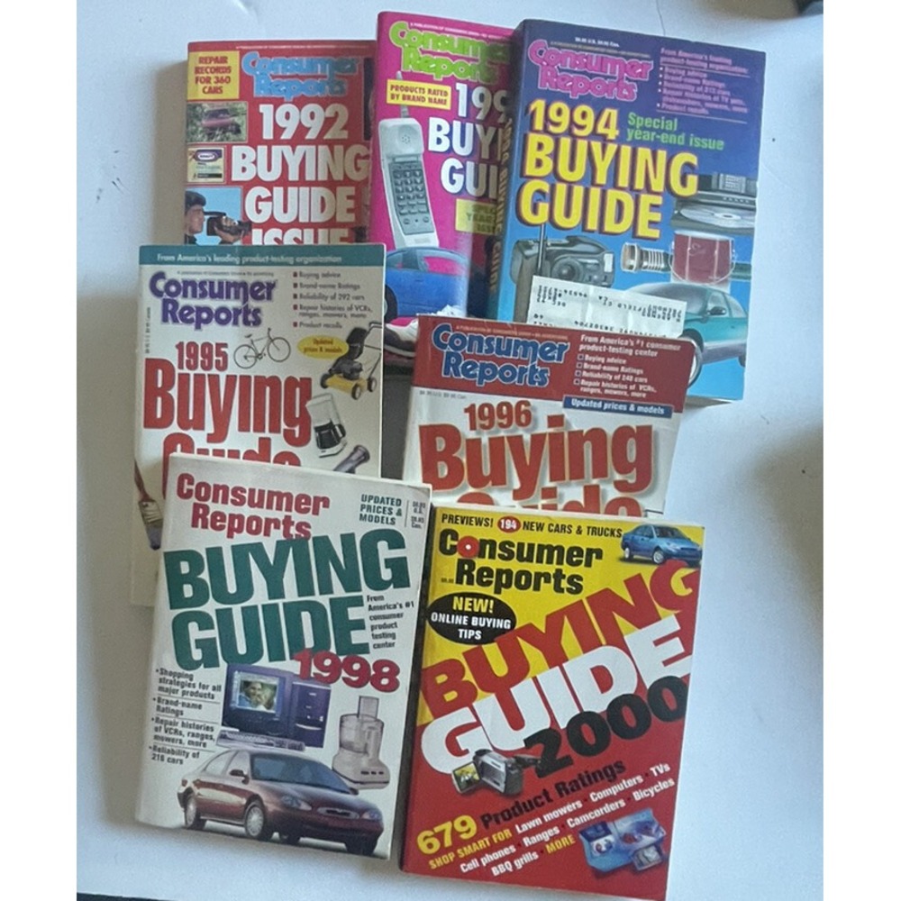 Consumer Reports Buying Guide Lot Of 7 from 1999's